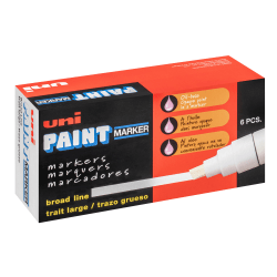 Sanford® uni-ball® uni-Paint Markers, Broad Tip, Yellow, Pack Of 6 Markers