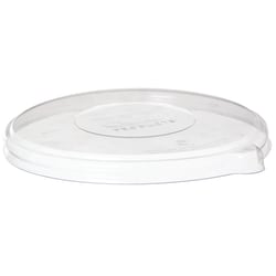 Eco-Products WorldView Sugarcane Bowl Lids, 40 Oz, 100% Recycled, White, Pack Of 400 Lids