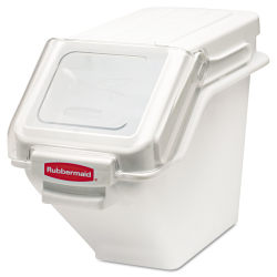 Rubbermaid® Commercial ProSave™ Shelf Ingredient Bin, 5.4 Gallon, 16-15/16"H x 11-1/2"W x 23-1/2"D, White