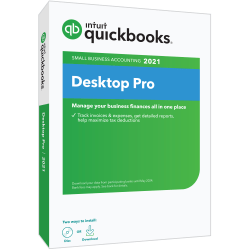 Intuit® QuickBooks® Desktop Pro 2021, For Windows®, Disc/Download