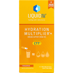 Liquid IV Hydration Multiplier+ Immune Support Drink Mix, 0.56 Fl Oz, Tangerine, Pack Of 10 Pouches