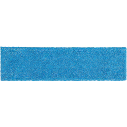 Rubbermaid Commercial Adaptable Microfiber Flat Mop Pads, 19-1/2" x 5-1/2", Blue, Pack Of 12 Pads