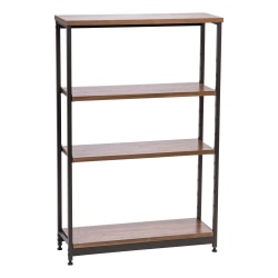 IRIS 48"H 4-Tier And Wide-Shelf, Brown/Black