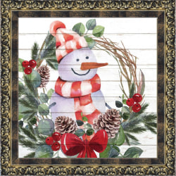 Timeless Frames® Holiday Art, 12" x 12", Snowman Wreath
