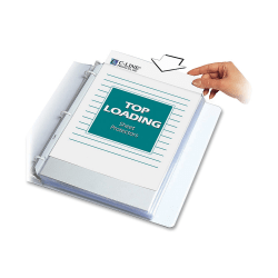 C-Line® Polypropylene Top-Loading Sheet Protectors, 8 1/2" x 11", Standard Weight, Nonglare, Box Of 50