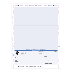 Custom Secure Print Pressure Seal Checks With Toner Adhesion, Blue Imprint, C Fold, 8" 1/2 x 11", Pack of 500
