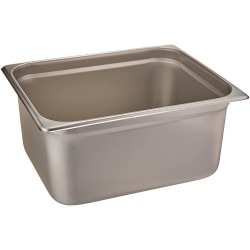 Hoffman Tech Browne Stainless Steel Steam Table Pans, 1/4 Size, Silver, Case Of 24 Pans