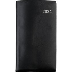 2024 Office Depot® Brand Monthly Planner, 3-1/2" x 6", Black, January To December 2024 , OD710100