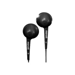 Maxell Jelleez Earset - Stereo - Wired - 20 Hz - 23 kHz - Earbud - Binaural - Outer-ear - 3 ft Cable - Black