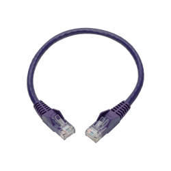 Eaton Tripp Lite Series Cat6 Gigabit Snagless Molded (UTP) Ethernet Cable (RJ45 M/M), PoE, Purple, 1 ft. (0.31 m) - N201001PU