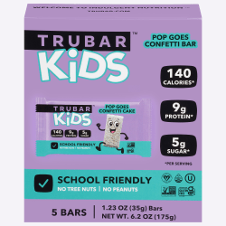 TruBar KiDS Protein Bars, Pop Goes Confetti, 1.23 Oz, Total Qty 30