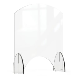 Rosseto Serving Solutions Avant Guarde Acrylic Sneeze Guard, Pass-Through Window, 28" x 24", Clear