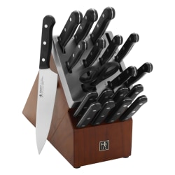 Henckels Solution 20-Piece Self-Sharpening Knife Block Set, Black