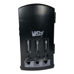 WeGo Dispenser, 23-5/8"H x 13-7/16"W x 15-3/4"D, Forks/Knives/Spoons, Black