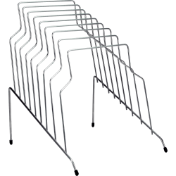 Fellowes Wire Step File® - 8 Compartment(s) - 8 Divider(s) - 11.8" Height x 10.1" Width x 12.1" Depth - Desktop - Silver - Steel - 1Each