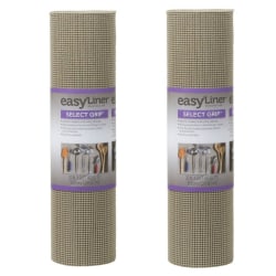 Duck® Brand Select-Grip EasyLiner Non-Adhesive Shelf And Drawer Liners, 20" x 24', Brownstone, Pack Of 2 Rolls