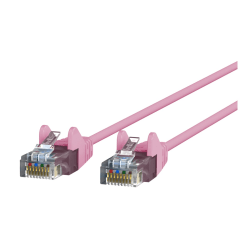 Belkin Slim - Patch cable - RJ-45 (M) to RJ-45 (M) - 7 ft - UTP - CAT 6 - molded, snagless - pink