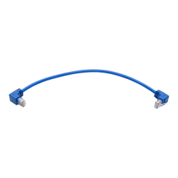 Tripp Lite Cat6 Patch Cable Up-Angled / Down Angled UTP Molded M/M Blue 1ft - First End: 1 x RJ-45 Male Network - Second End: 1 x RJ-45 Male Network - 128 MB/s - Patch Cable - Blue