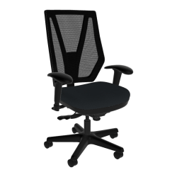 Sitmatic GoodFit Mesh Multifunction High-Back Chair With Adjustable Arms, Black/Black