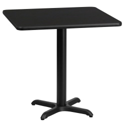 Flash Furniture Square Table With X-Style Base, 31-1/8"H x 24"W x 24"D, Black