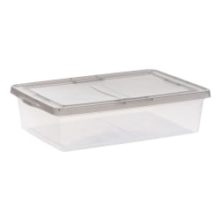 Iris® Snap Top Storage Boxes, 7 Gallon, Clear, Set Of 6 Boxes