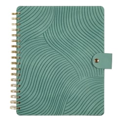 Citrine 12-Month Monthly/Weekly Classic Customizable Twin Loop Planner, 7" x 9-1/4", Sage Waves, July 2026-June 2027, Total Qty 1