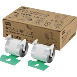 MAX 110Fe Staple Refill,  9/16" Leg, 4,000 Per Cartridge, Pack of 2 Cartridges