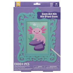 Little Yellow Bicycle Axolotl Framed Gem Art Kit, 10-1/4" x 7", Total Qty 1