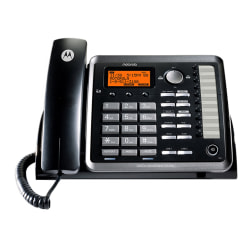 Motorola® Corded Desk Phone And Digital Answering System, Black, ML25255