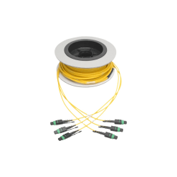 Tripp Lite MTP/MPO (APC) Singlemode Slim Trunk Cable, 24-Strand, 40/100 GbE, 40/100GBASE-PLR4, Plenum, 6mm Dual Jacket, 15 m (49 ft.) - Trunk cable - MTP/MPO single-mode (F) to MTP/MPO single-mode (F) - yellow