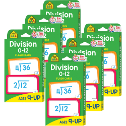 School Zone Publishing Division 0-12 Flash Cards, Set Of 6 Packs
