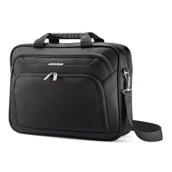 Samsonite® Xenon 3 Polyester Techlocker Briefcase, 16 1/2"H x 12 3/4"W x 4"D, Black