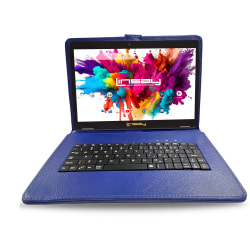 NEW LINSAY 10.1"Octa Core 256GB Storage, 4GB RAM, Android 15 Tablet with Blue Style Keyboard included Pack of 6 Applications INCLUDING: Office Suite