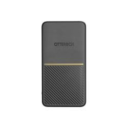 OtterBox Standard - Power bank - 10000 mAh - 18 Watt - Fast Charge - 2 output connectors (USB, 24 pin USB-C) - on cable: USB-C - twilight