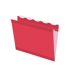 Pendaflex® Ready-Tab™ Reinforced Hanging Folders, With Lift Tab Technology, 1/5 Cut, Letter Size, Red, Pack Of 25