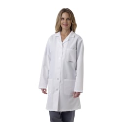Medline SilverTouch™ Ladies' Staff-Length Lab Coat, Size 6, White