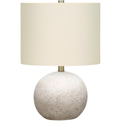 Monarch Specialties Schaefer Table Lamp, 20"H, Ivory/Gray
