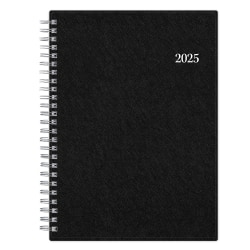 2025 Blue Sky Weekly/Monthly Planning Calendar, 5-7/8" x 8-5/8", Passages/Solid Black Crossgrain, January 2025 To December 2025