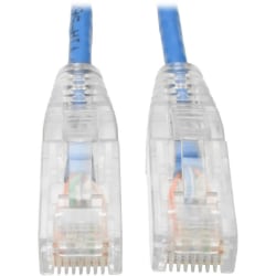 Tripp Lite Cat6 UTP Patch Cable (RJ45) - M/M, Gigabit, Snagless, Molded, Slim, Blue, 10 ft. - First End: 1x R - N201S10BL