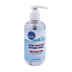 Clean Works Fragrance-Free Gel Hand Sanitizer, 8.45-Oz Pump Bottle