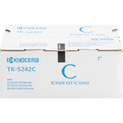 Kyocera TK 5242C - Cyan - original - toner cartridge - for ECOSYS M5526cdn, M5526cdw, P5026cdn, P5026cdw