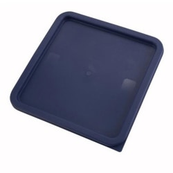 Winco Square Cover For 12-22 Qt Food Containers, 11-2/5" x 11-2/5", Blue