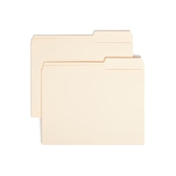 Smead® Manila File Folders, Letter Size, 10% Recycled, Manila, Box Of 100