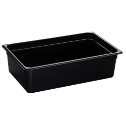 Cambro H-Pan High-Heat GN 1/1 Food Pans, 6"H x 12-3/4"W x 20-7/8"D, Black, Pack Of 6 Pans