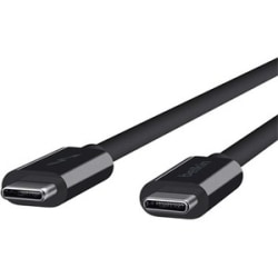 Belkin USB-C to USB-C Cable - 3.1 USB-C - 20 Gbps Data Transfer - 4k & Ultra HD Display - 1 Meter / 3.3ft - Black - 3.28 ft USB Data Transfer Cable for Hard Drive, Notebook - First End: 1 x USB Type C - Male - Second End: 1 x USB Type C - Male