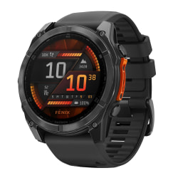 Garmin® fenix® 8 AMOLED Multisport GPS Watch With Silicone Band And 51mm Lens, Slate Gray/Black
