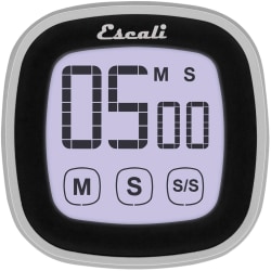 Escali Touch Screen 1.65 Hour Digital Timer, Black