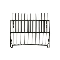Better Houseware Jr. Folding Dish Rack, 12-1/2"H x 13-3/4"W x 10-3/4"D, Black
