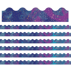 Carson Dellosa Education Scalloped Bulletin Board Borders, Galaxy, 39' Per Pack, Set Of 6 Packs