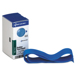 First Aid Only Rubber Tourniquet Refill For SmartCompliance General Business Cabinets, 1" x 18", Blue